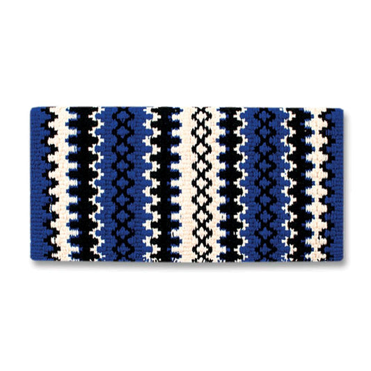 Arroyo Seco Saddle Blanket, Royal Blue, Cream and Black