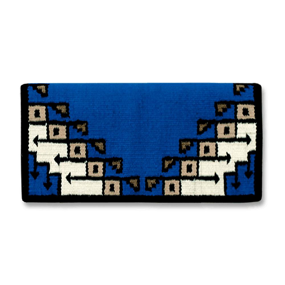New Pueblo Saddle Blanket, Royal Blue and Sand
