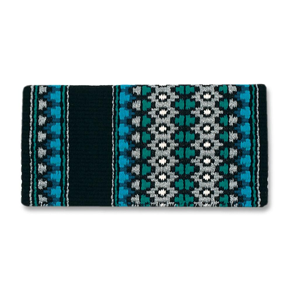 Starlight Saddle Blanket, Black, Teal and Ocean Blue