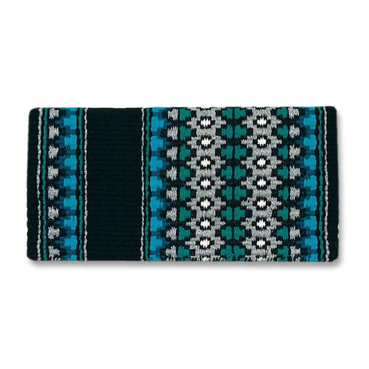Starlight Saddle Blanket, Black, Teal and Ocean Blue