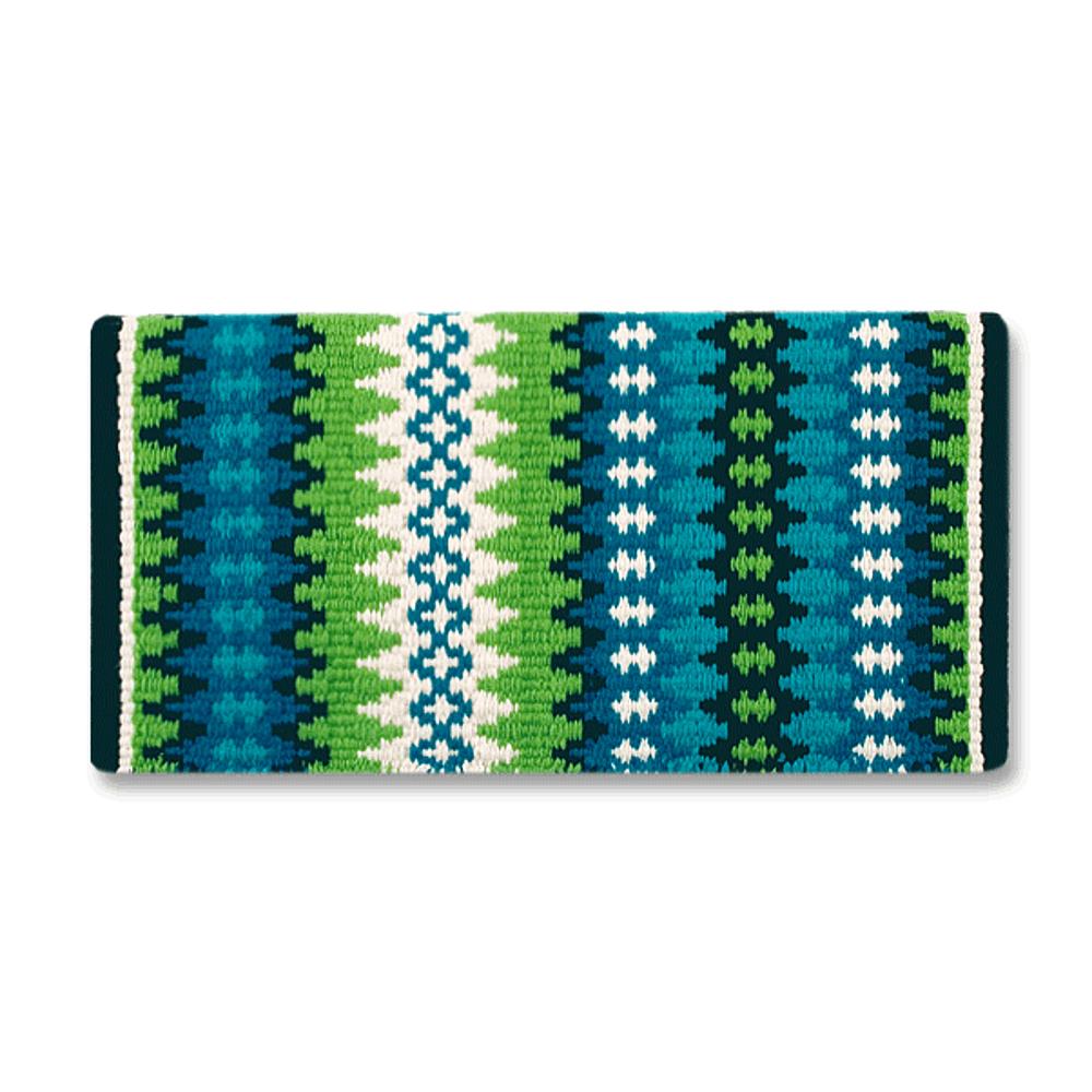 Nova Saddle Blanket, Black, Lime and Turquoise
