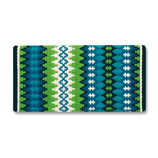 Nova Saddle Blanket, Black, Lime and Turquoise