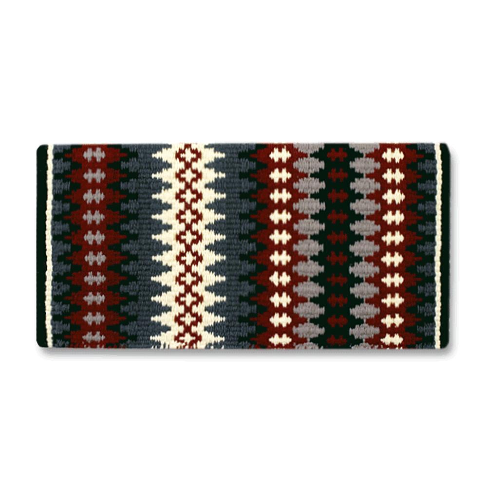 Nova Saddle Blanket, Black, Charcoal and Tibetan Red