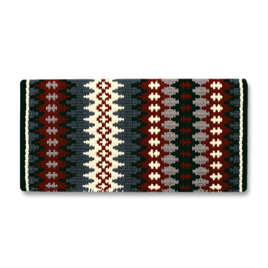 Nova Saddle Blanket, Black, Charcoal and Tibetan Red