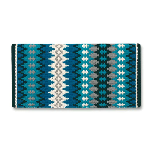 Nova Saddle Blanket, Black, Turquoise and Ash