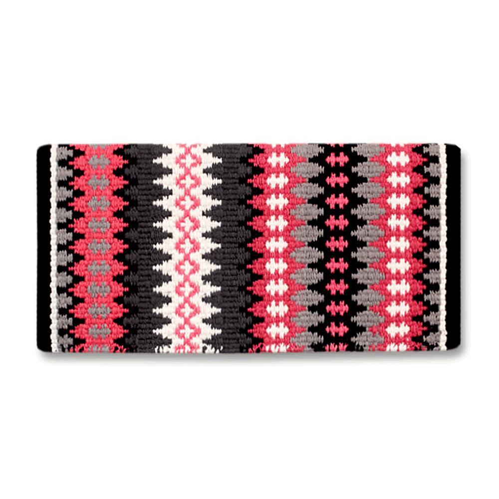 Nova Saddle Blanket, Black, Rose and Ash