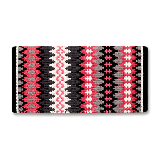 Nova Saddle Blanket, Black, Rose and Ash