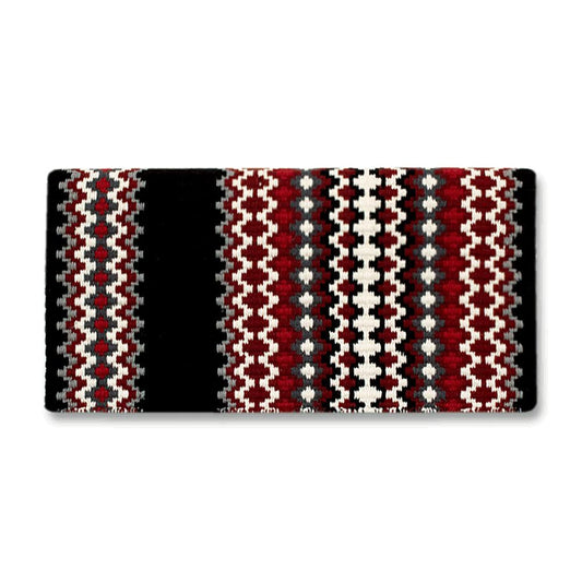 Gemini Saddle Blanket, Black, Ash and Red