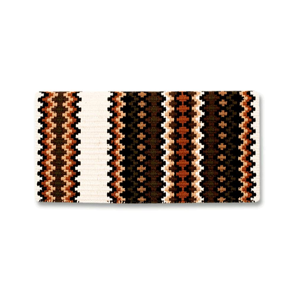 Gemini Saddle Blanket, Cream, Rust and Dark Olive