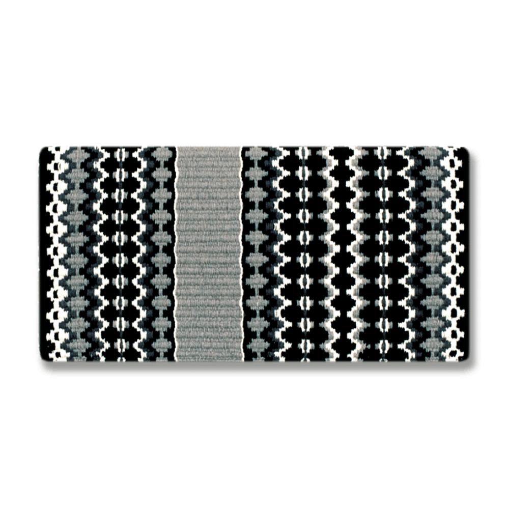 Branding Iron Saddle Blanket, Ash, Black and Charcoal