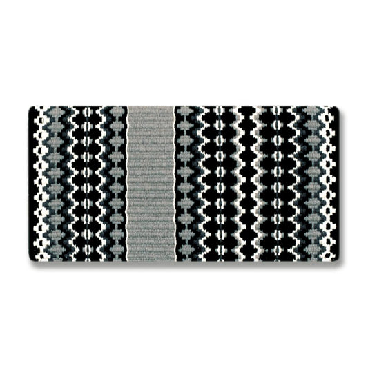 Branding Iron Saddle Blanket, Ash, Black and Charcoal