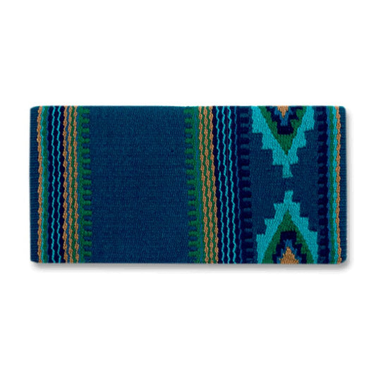 Firecracker Saddle Blanket, Ocean Blue and Kelly Green