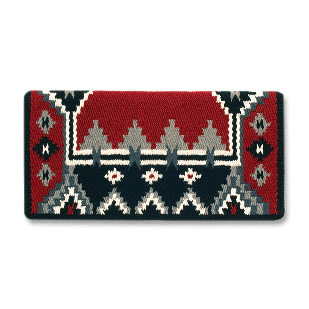 Enchanted Pines Saddle Blanket, Black and Red Earth