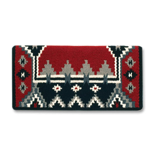 Enchanted Pines Saddle Blanket, Black and Red Earth