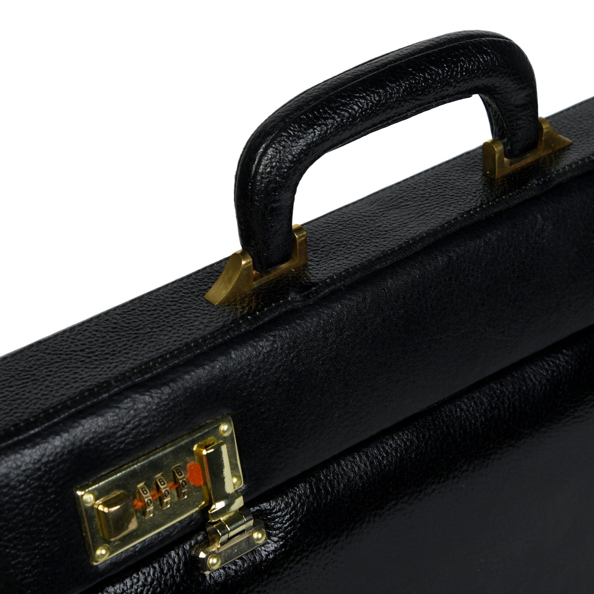 Black Hard-Case Briefcase by Classy Leather Bags, view 4
