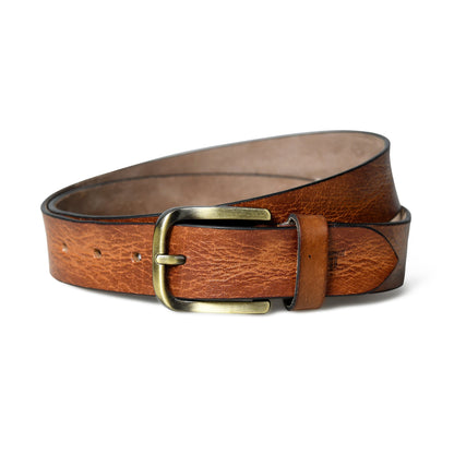 Formal Tan Dress Belt by Classy Leather Bags