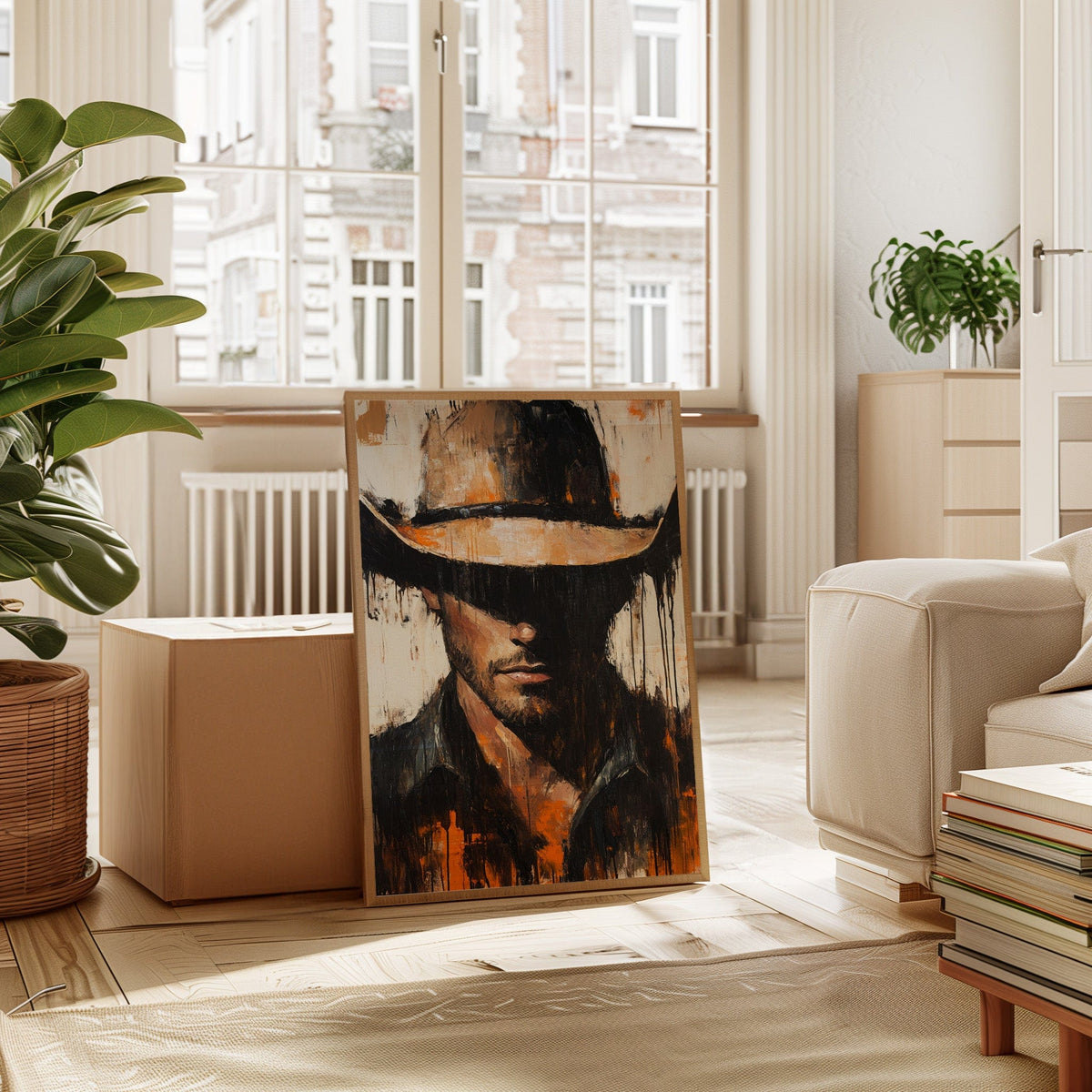 Shadowed Cowboy Western wall art print, view 6