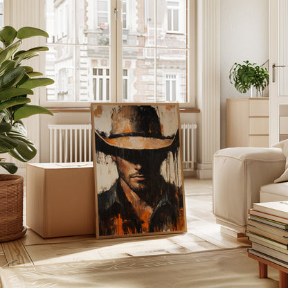 Shadowed Cowboy Western wall art print, view 6