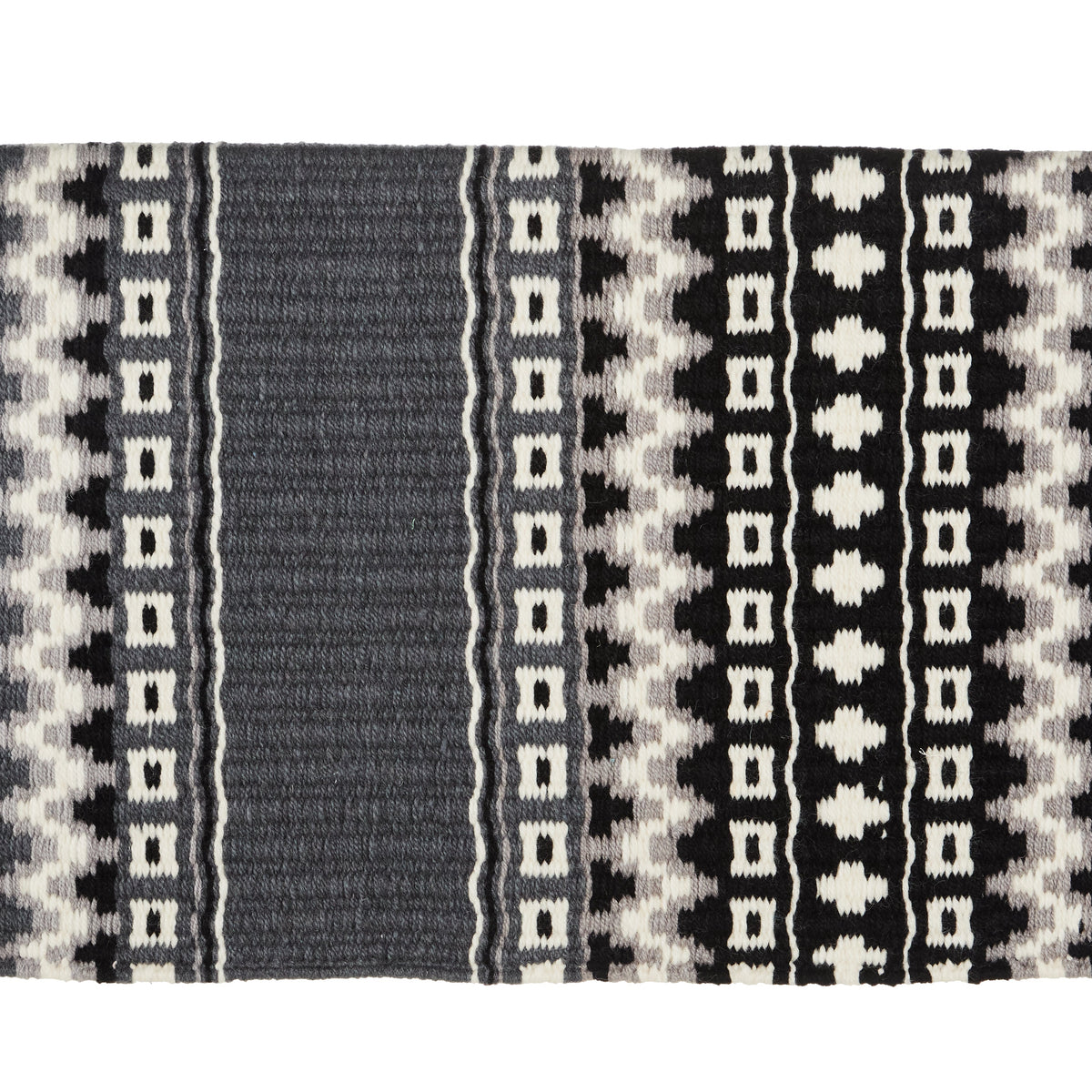Domino Saddle Blanket, Charcoal, Black and Ash