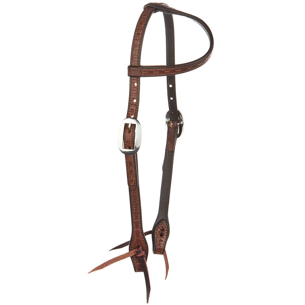 Brick-Tooled Medium Oil Headstall