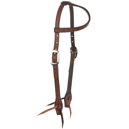 Brick-Tooled Medium Oil Headstall