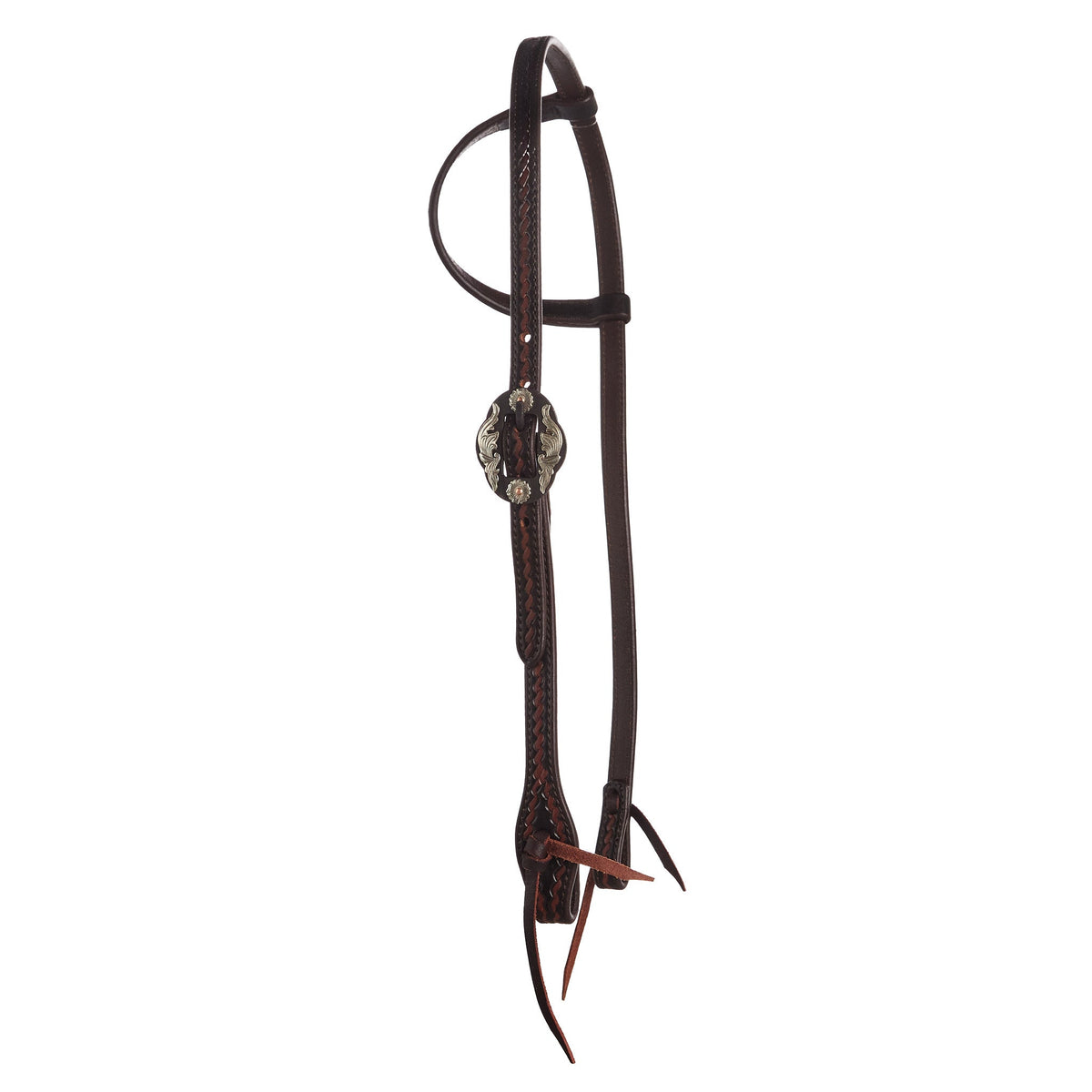 Double Flower Rope-Tooled Headstall
