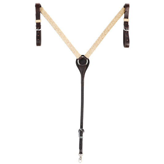 Braided Rawhide Straight Breast Collar