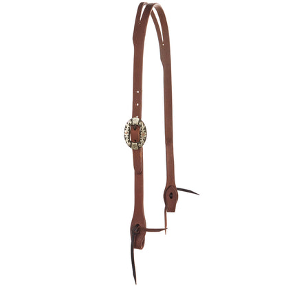 Oval Flower Harness Slit Ear Headstall