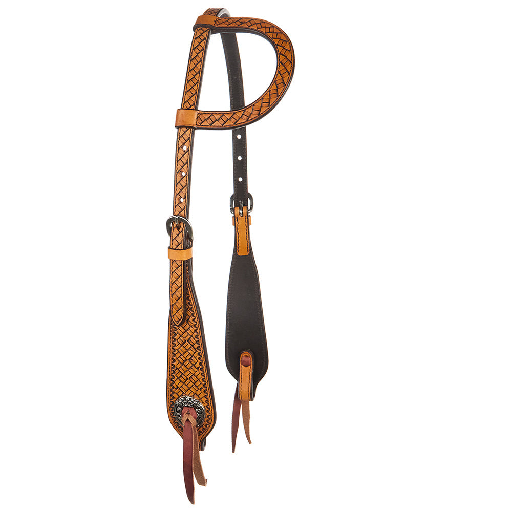 Natural Brick Concho Headstall
