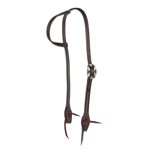 Oval Bar Rope-Tooled Headstall