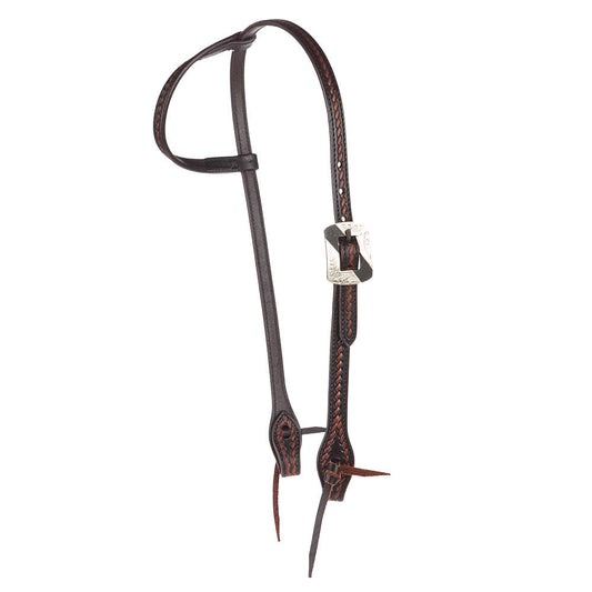 Silver Bar Rope-Tooled Headstall