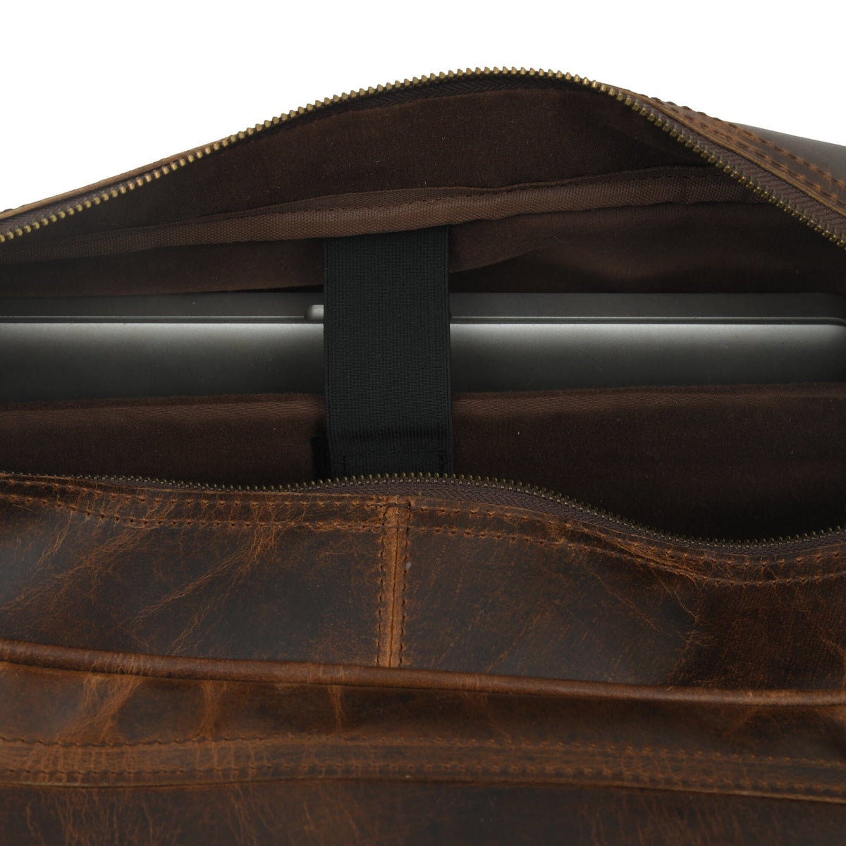 Brown Buffalo Laptop Briefcase by Classy Leather Bags, view 7