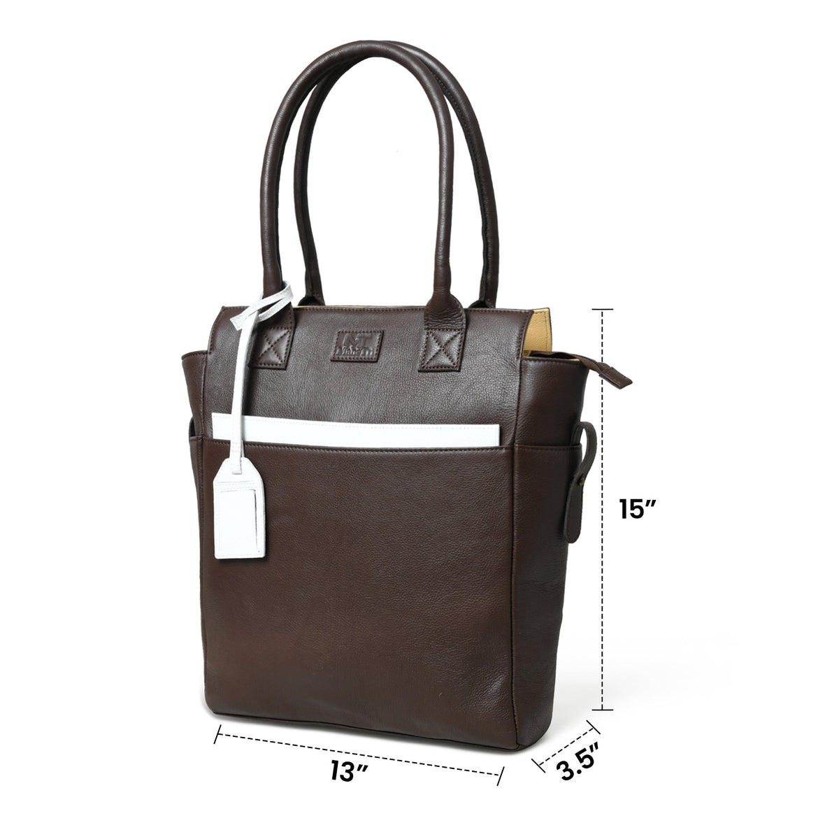 Chestnut Brown Leather Tote by Classy Leather Bags, view 6