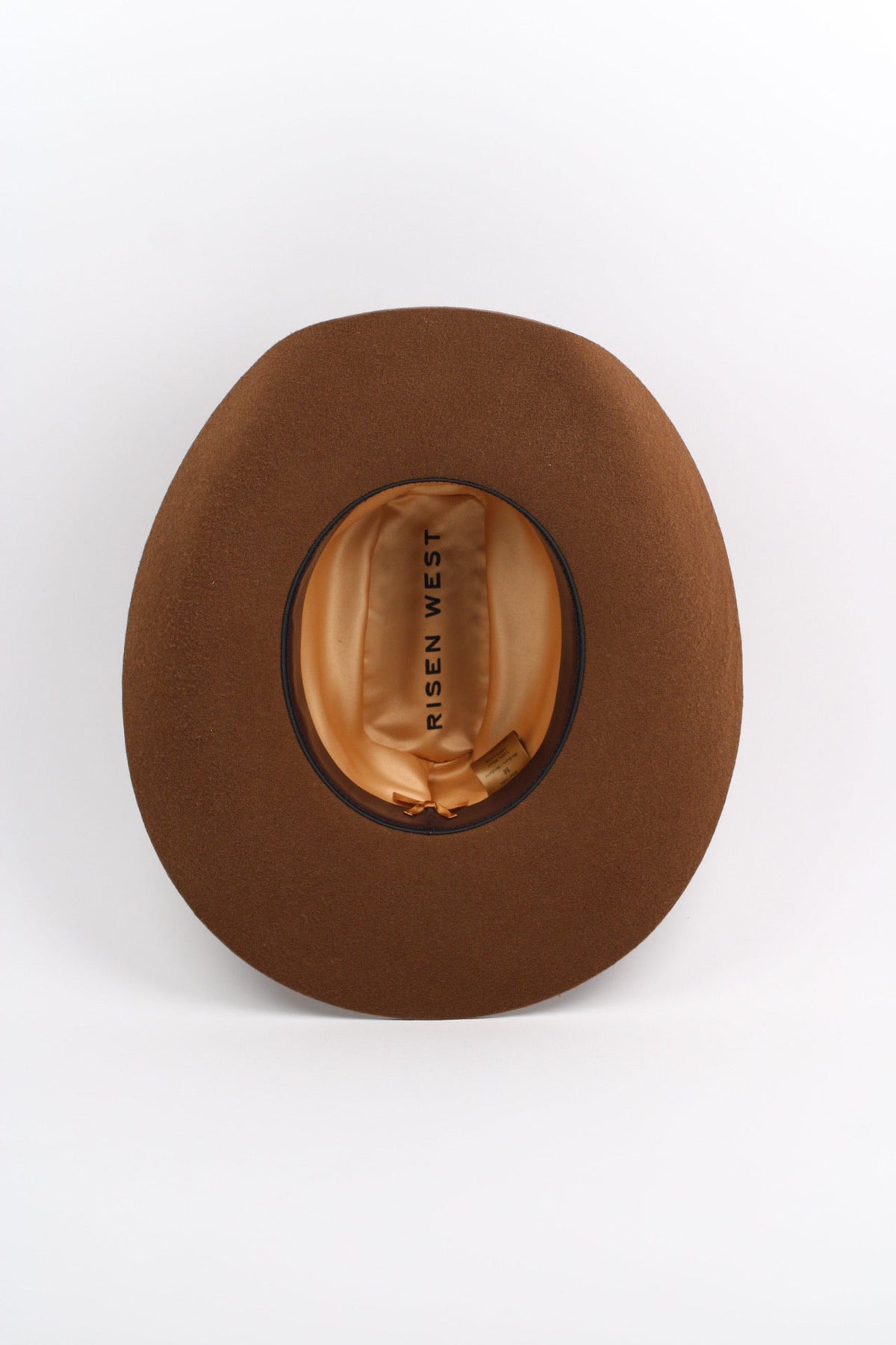 Caramel merino wool cattleman cowboy hat with a curved brim, view 4