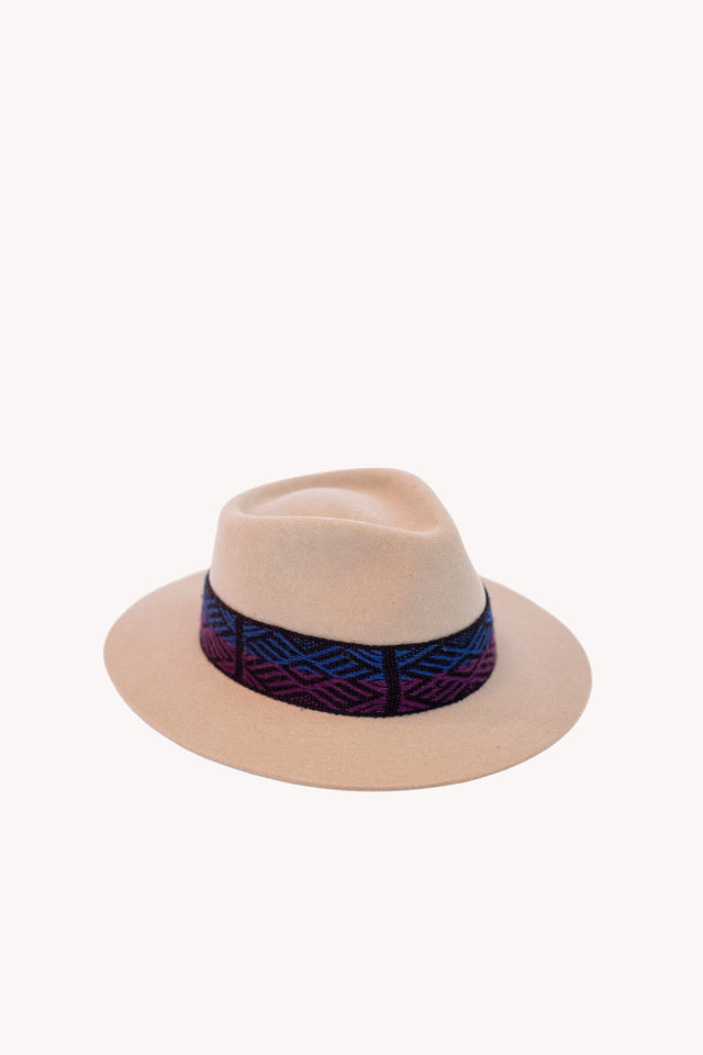 Sand Alpaca Felt Fedora by Andeana Hats, view 3