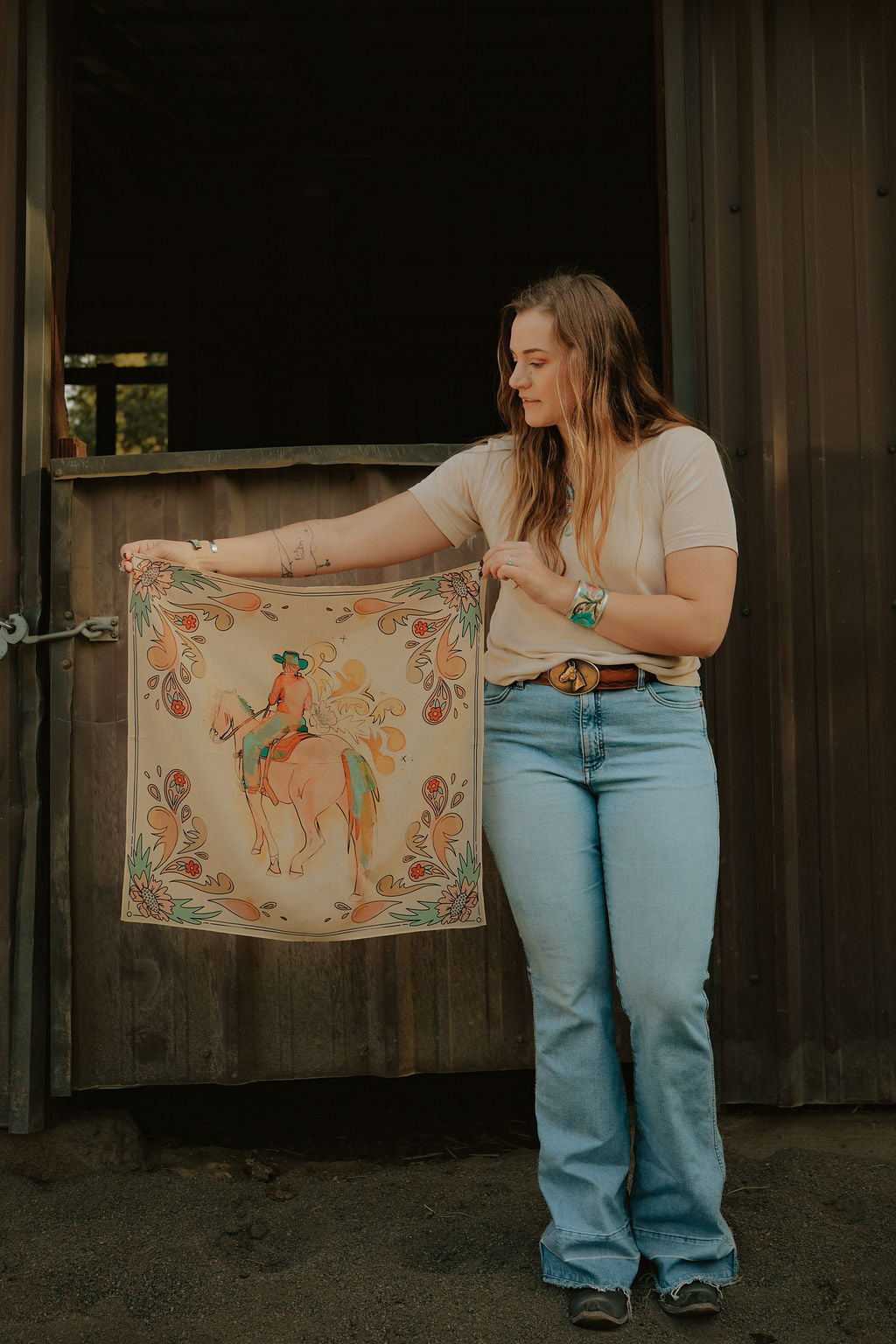 Summer Ride 26-Inch Wild Rag by Tirzah Lane Art