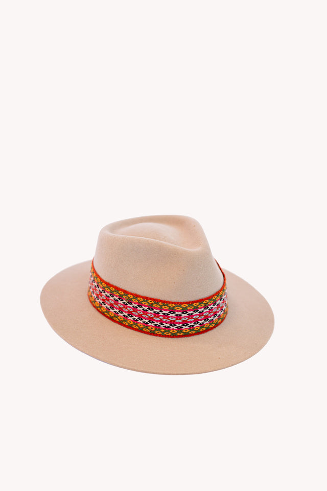 Sand Alpaca Felt Fedora by Andeana Hats, view 2
