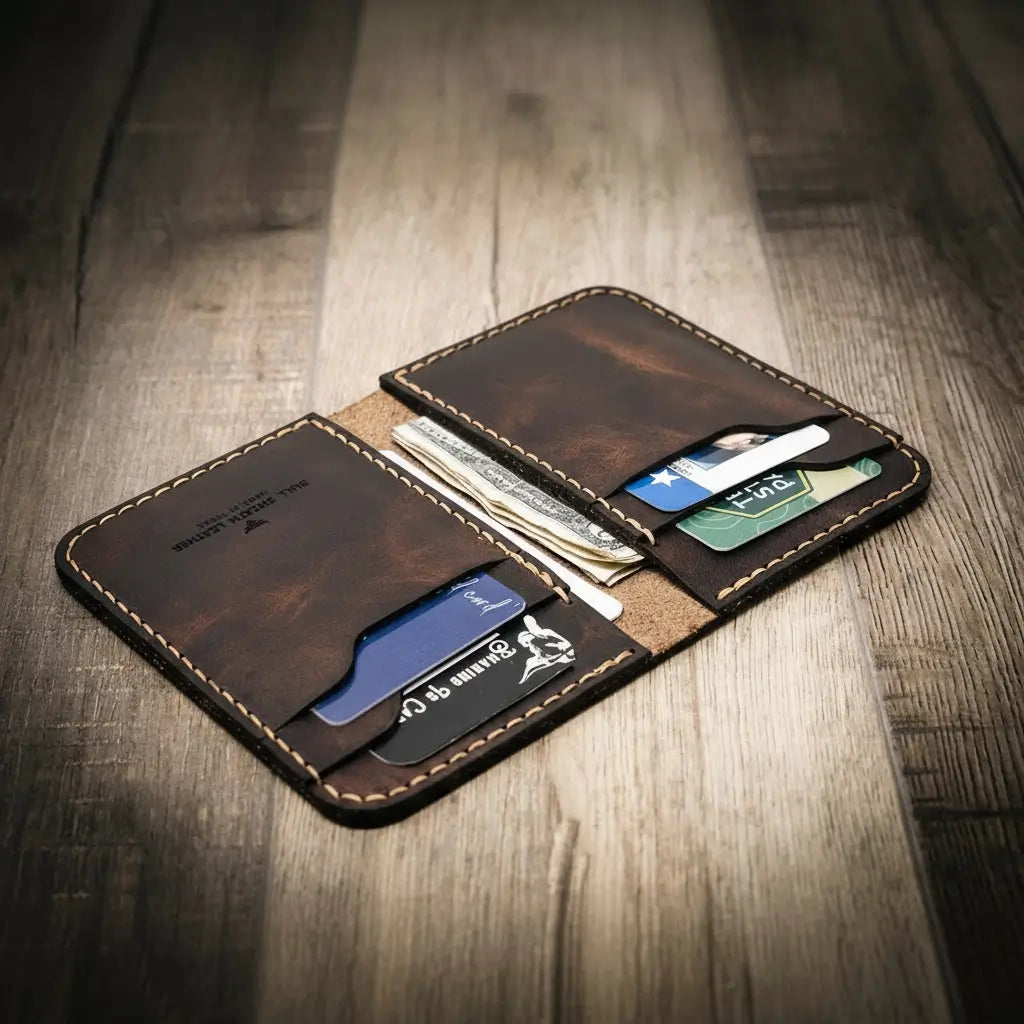 Tyler Vertical Wallet by Bull Sheath Leather, view 2