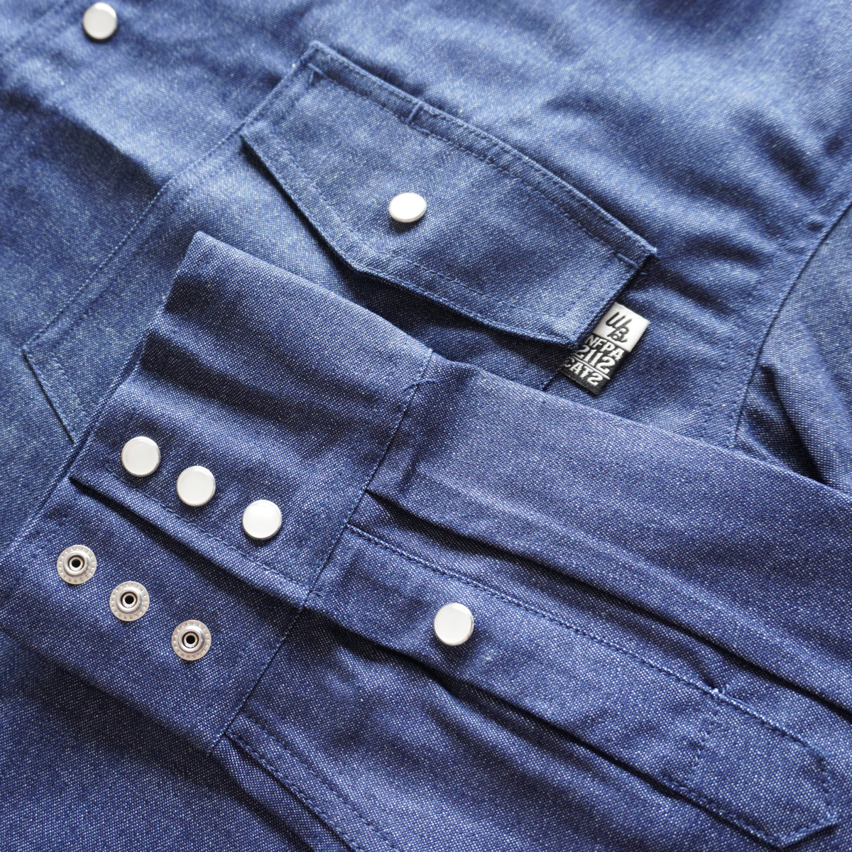 The Denim FR Pearl Snap | WoahBros