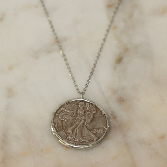 Replica Walking Liberty coin pendant necklace