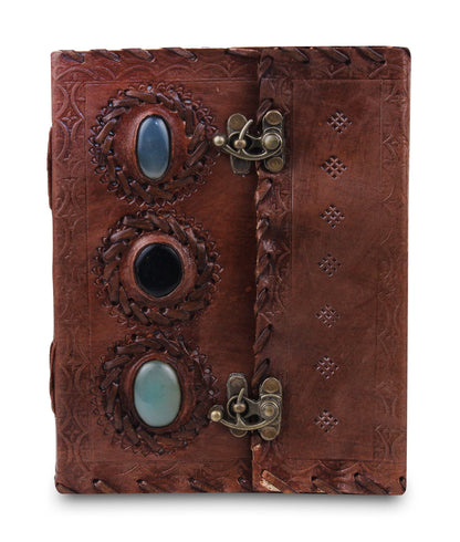 Three Stones Leather Journal by Classy Leather Bags