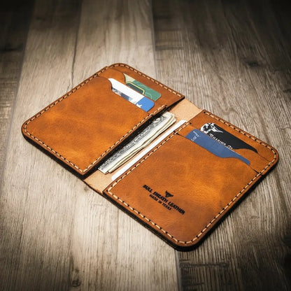 Tooled Western Vertical Wallet by Bull Sheath Leather, view 3