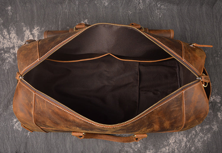 The Crazy Horse Leather Holdall, view 9