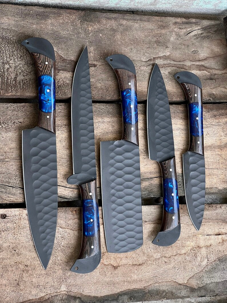 The Damascus D2 Wenge Chef Knife | Texan Knives