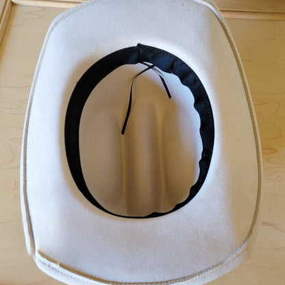 Floral leather hat band with howlite, view 5