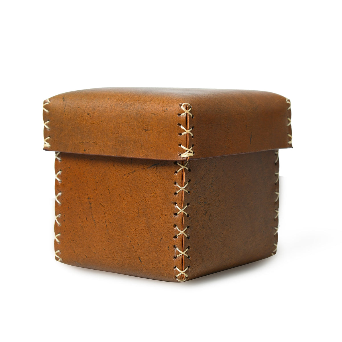 Leather Valet Box Trio in Brown Set of 3 by Classy Leather Bags