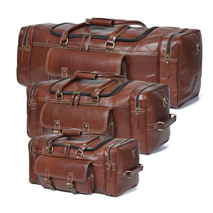 Vintage Brown Buckle Duffle by Classy Leather Bags, view 8