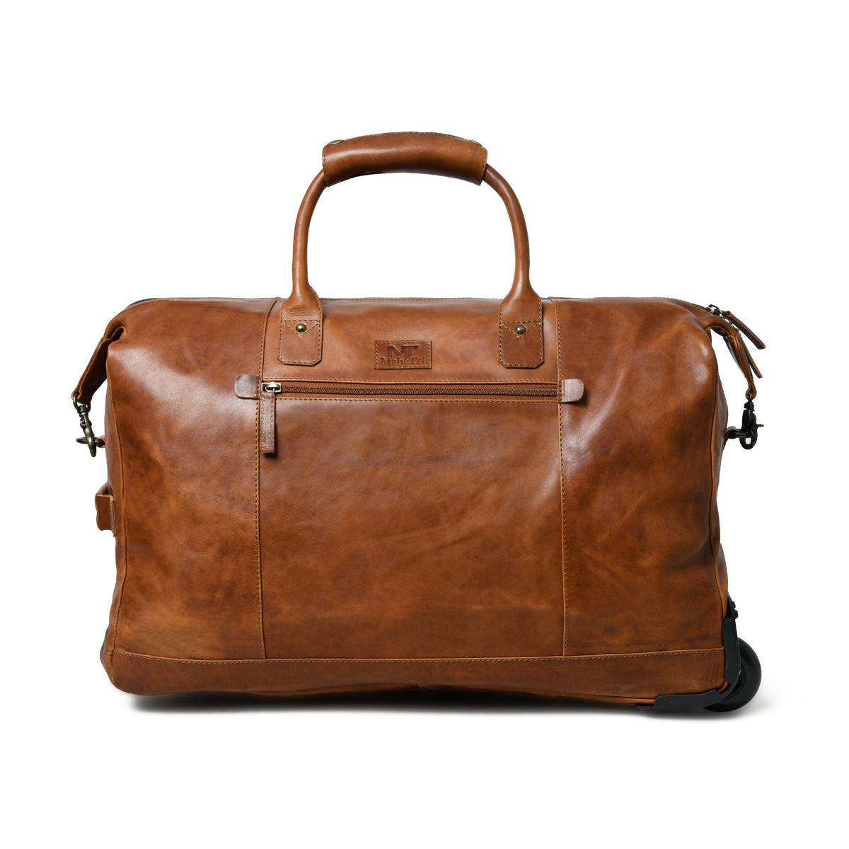 Harbor Rolling Leather Duffle by Classy Leather Bags, view 6