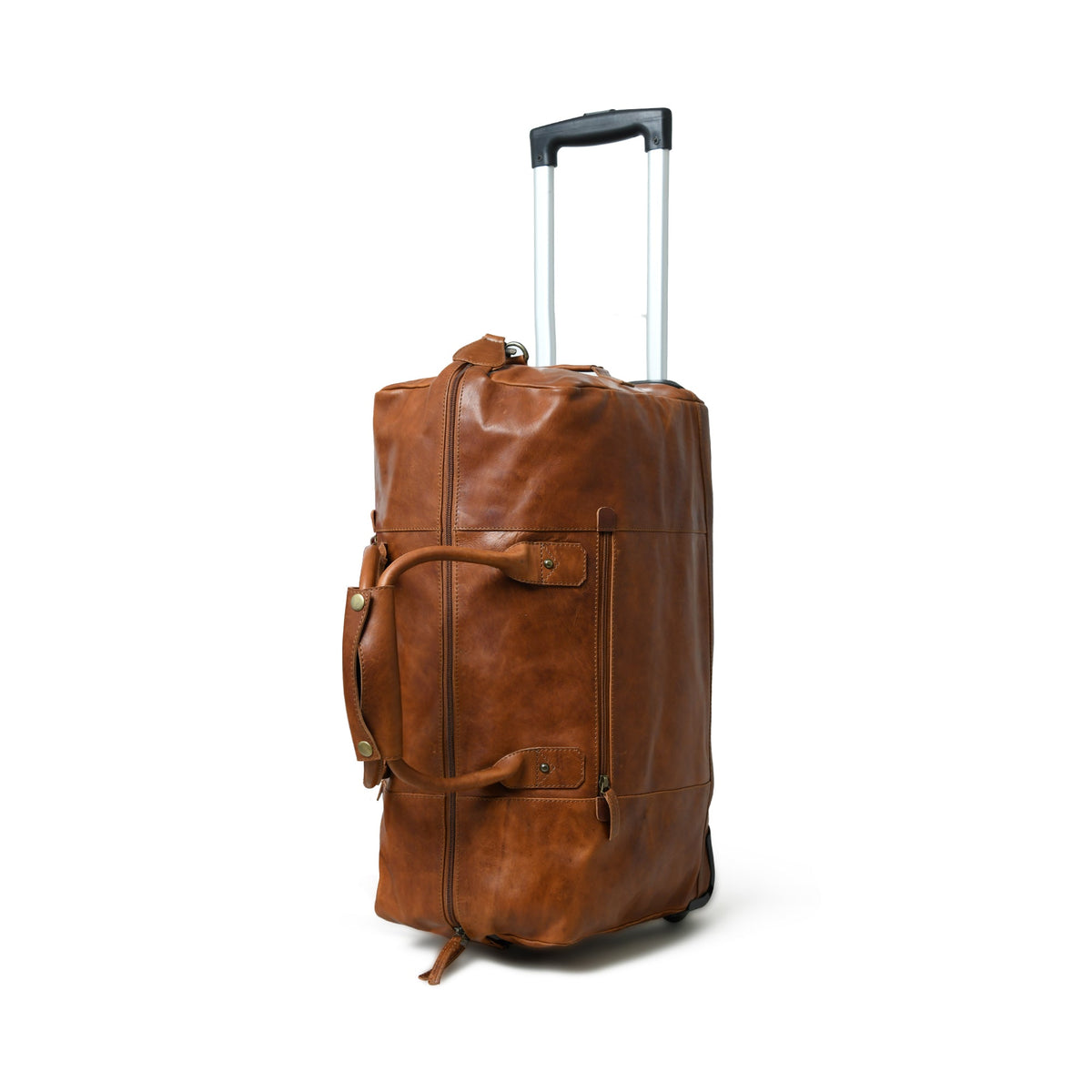 Harbor Rolling Leather Duffle by Classy Leather Bags, view 4
