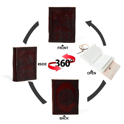 Tree Motif Leather Journal by Classy Leather Bags, view 2
